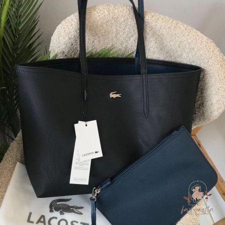 شنطة هاند باچ من LACOSTE اسود - كحلي