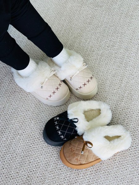 حفاية شتوية كعب عالي مع ربطة